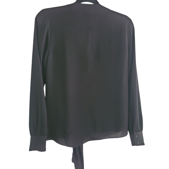Chelsea28 Women's Long Sleeve Blouse Black size S - Picture 2 of 6